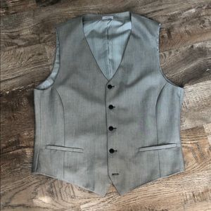 Men’s L slim fit gray suit vest